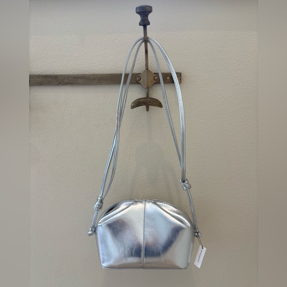 BANANA REPUBLIC FACTORY Silver Vegan Leather Handbag